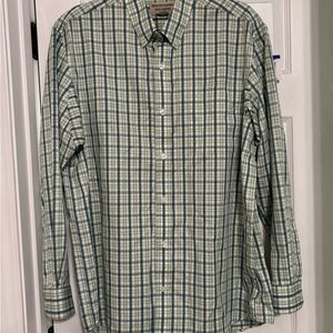 Duluth Trading Large Green Plaid Shirt